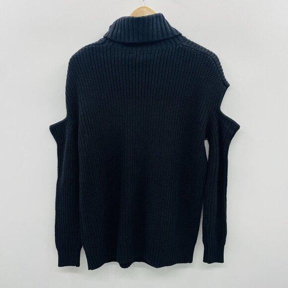 Bar III Womens Size Small Turtleneck Cutout Sleeve Pullover Sweater in Black $59 - Picture 4 of 7